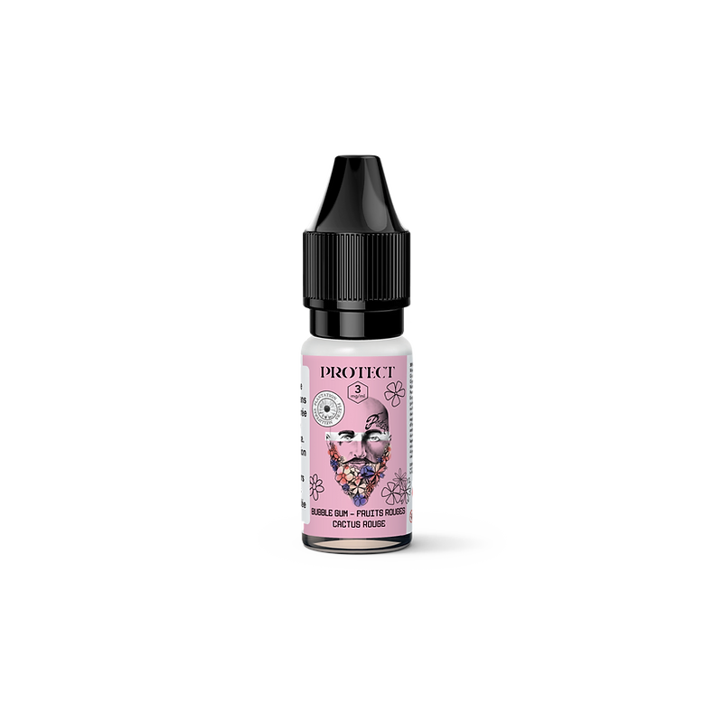 Bubble gum, fruits rouges, cactus rouge protect  10ml 3mg