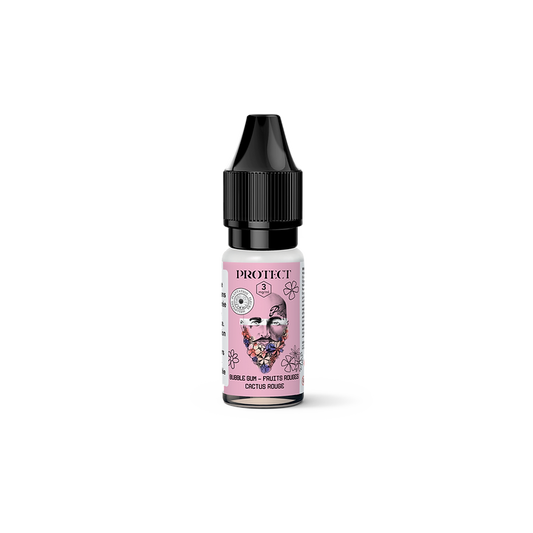 Bubble gum, fruits rouges, cactus rouge protect  10ml 3mg
